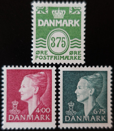 Timbri del danimarca regina - danimarca,