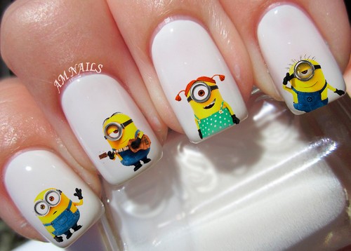 Minions adesivi nail art - nail,
