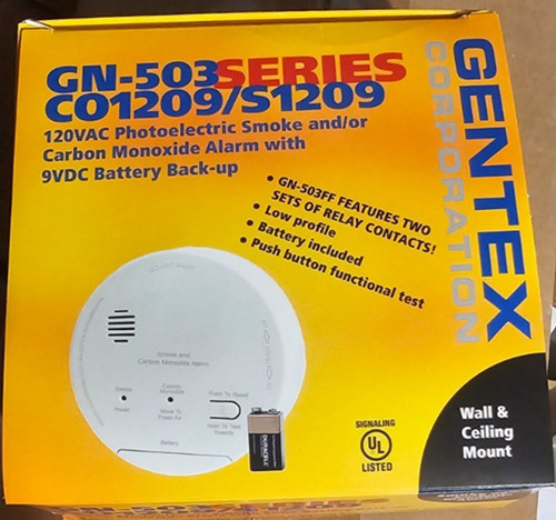 Gentex 503 co1209 - gentex, gn-503